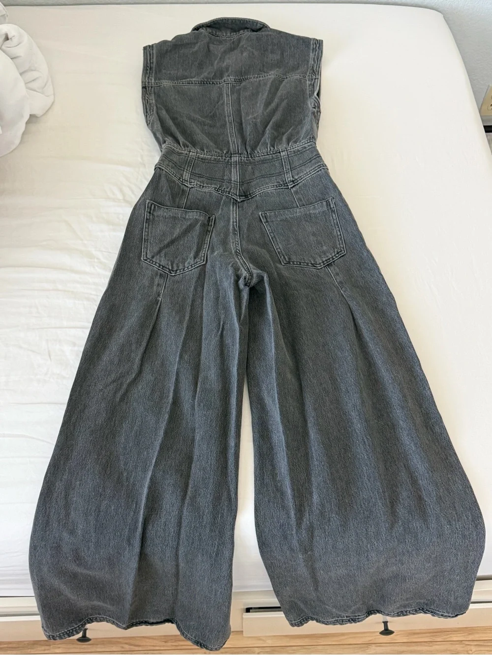 Free People Washed Black Denim Jumpsuit - Picture 4 of 4